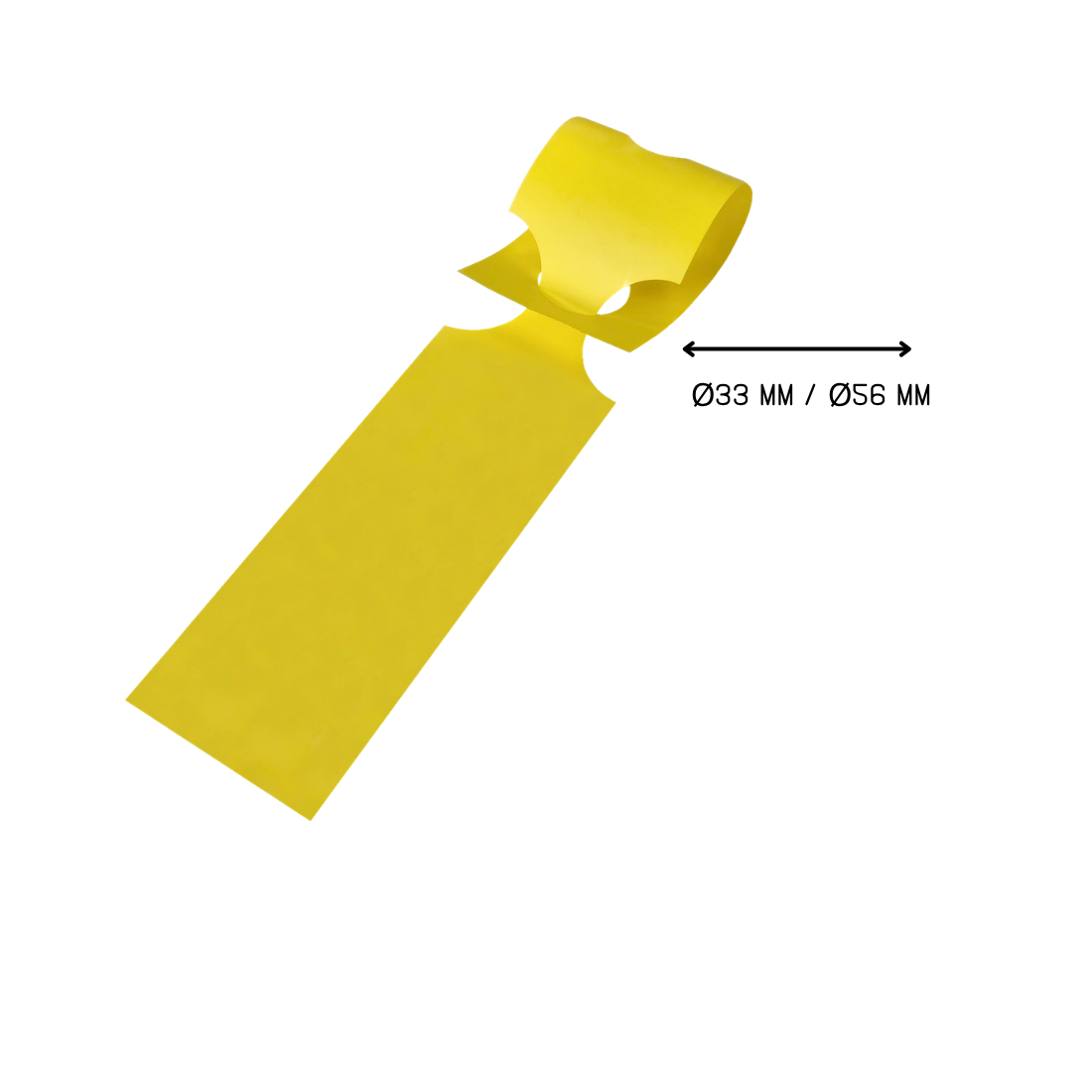Sleufetiketten 400x75mm HDPE - Genummerd, Geel